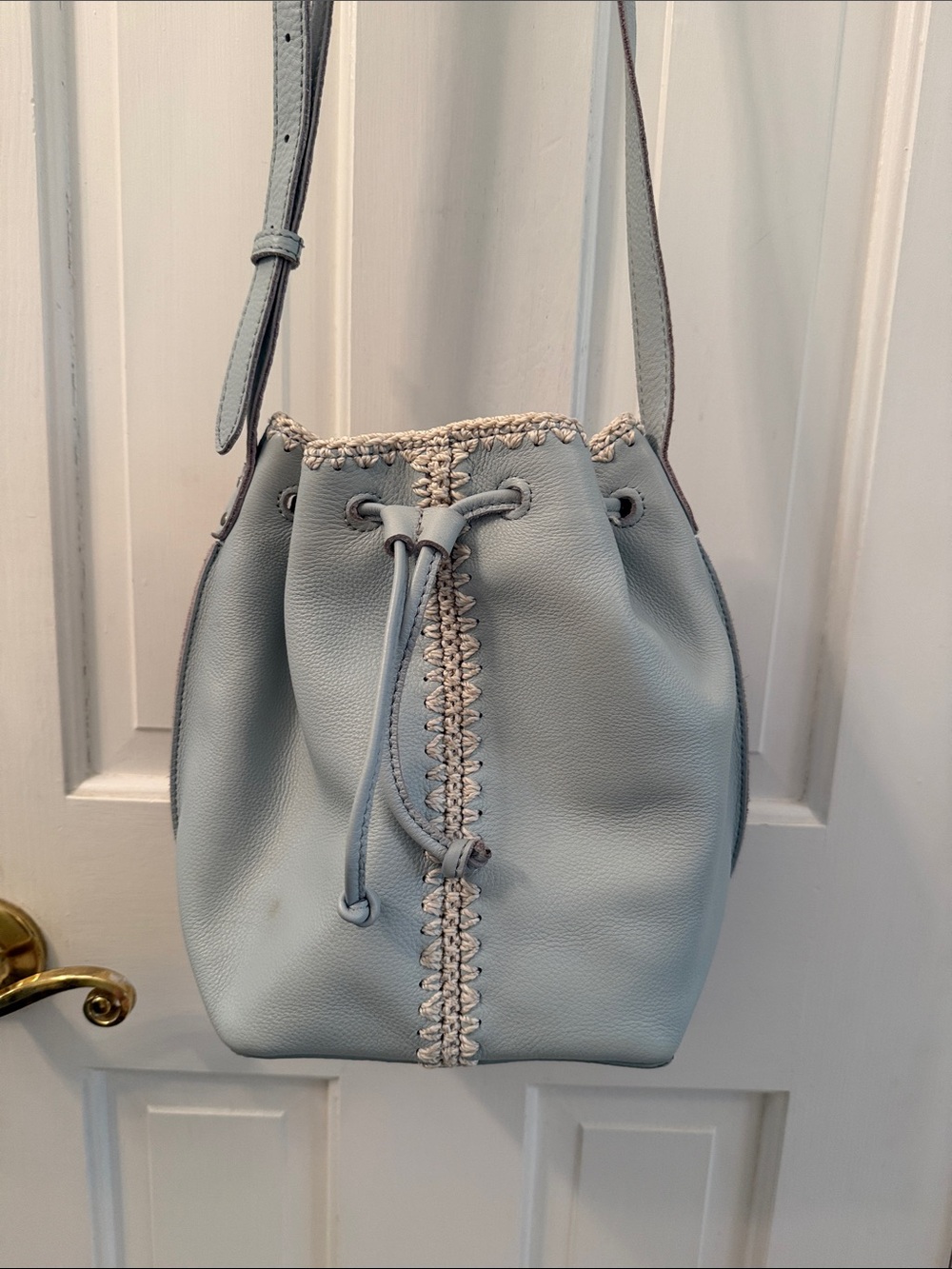 The Sak Leather Drawstring Bucket Bag